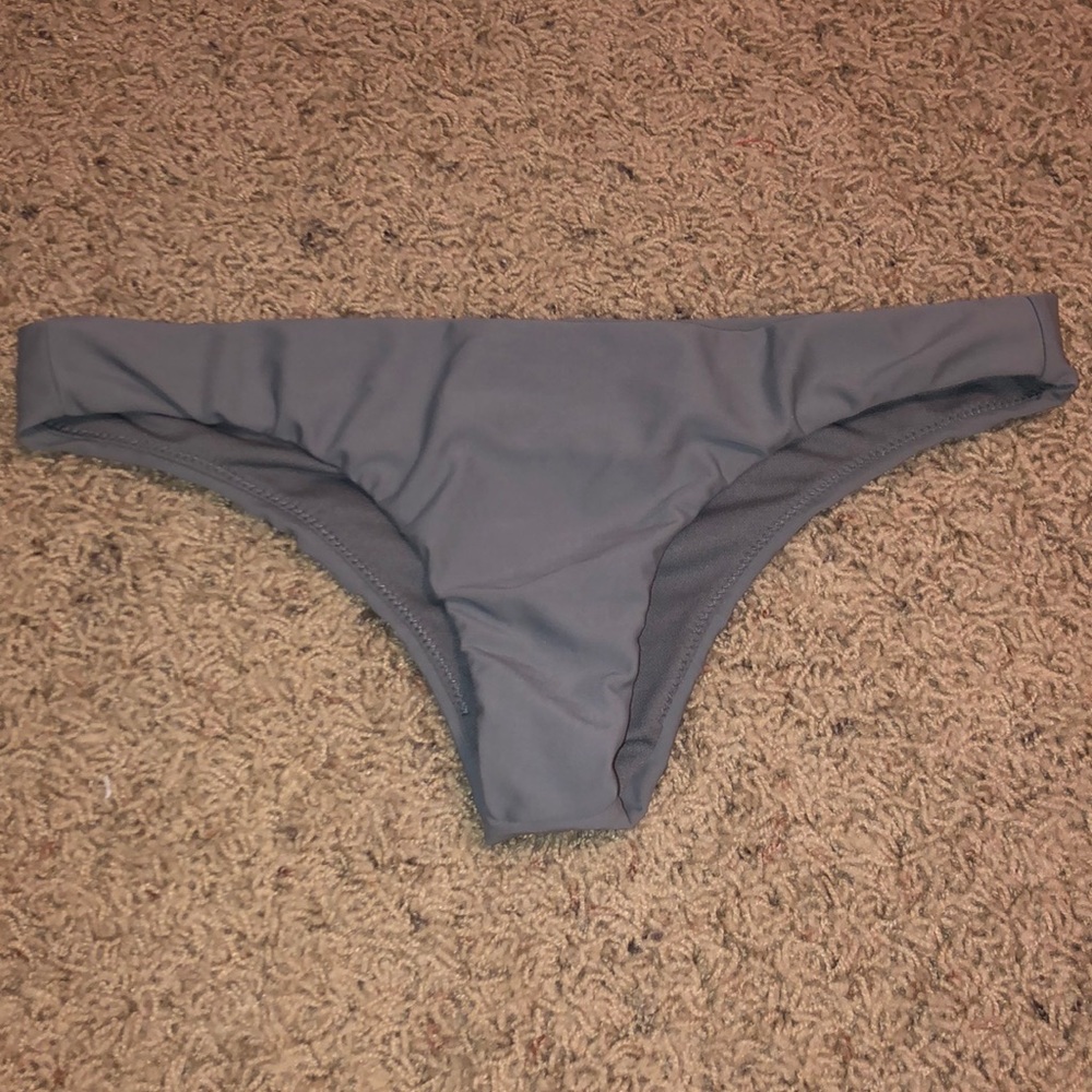 Gray Cheeky bathing suit bottoms